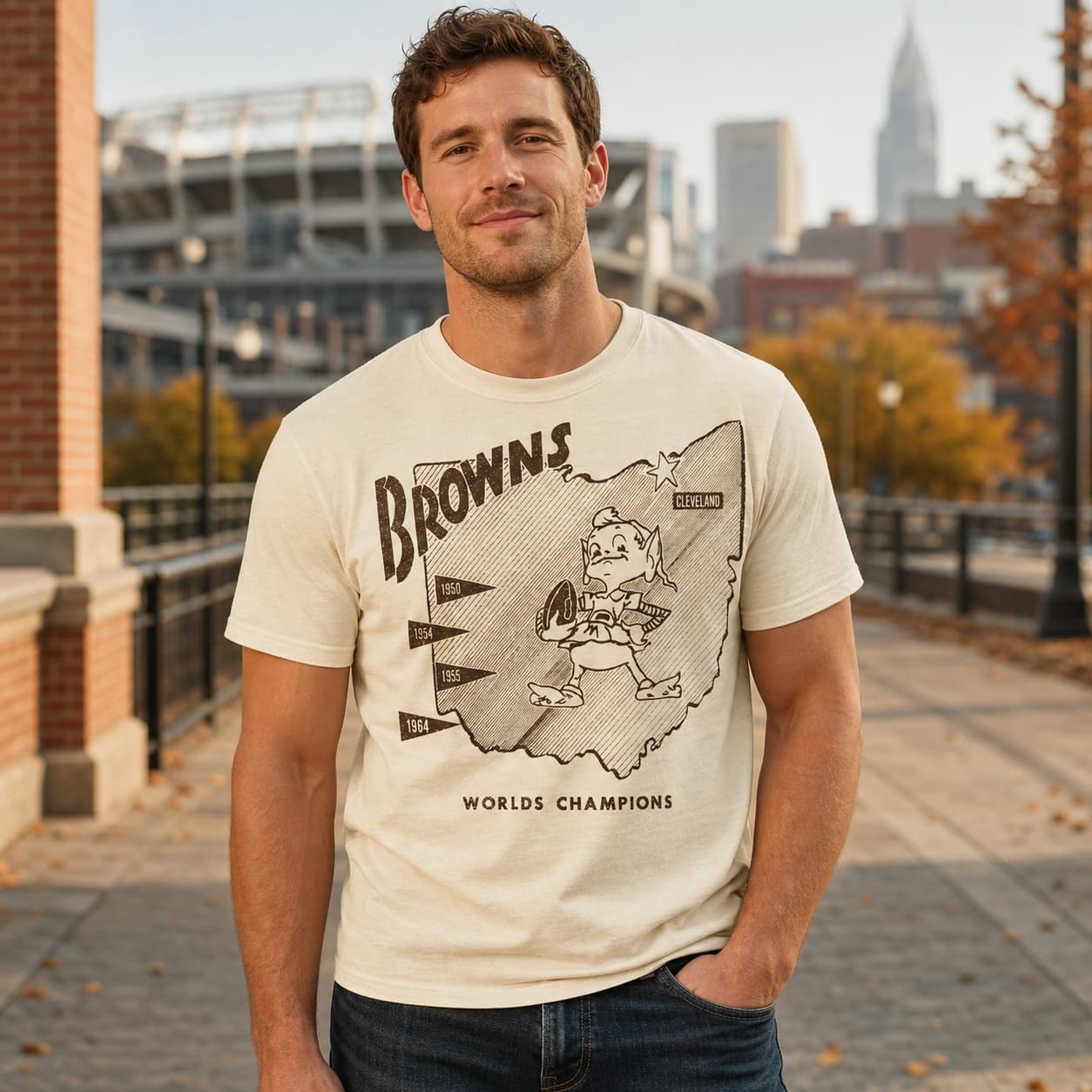 Cleveland Browns Retro World Champions Football 1964 Artwork Shirt
