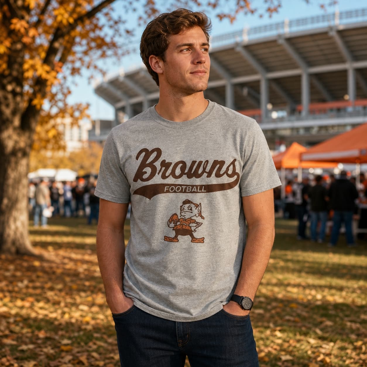 Cleveland Browns Script Retro Football Shirt