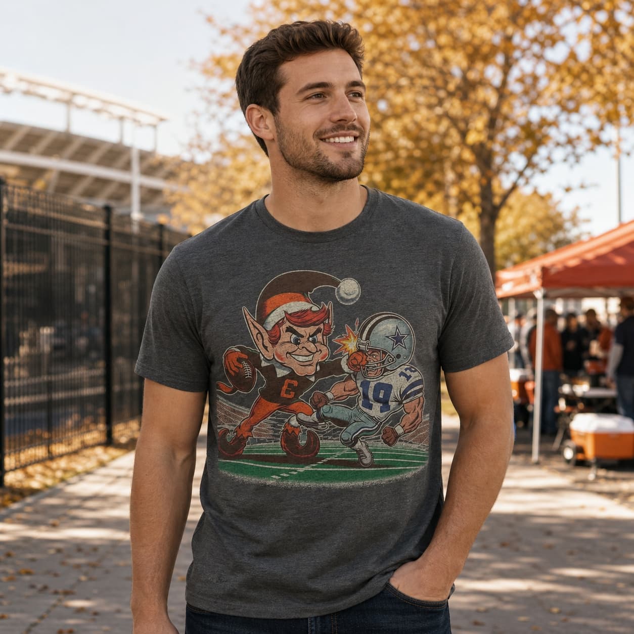 Cleveland Browns vs. Dallas Cowboys Retro Rivalry Football 1991 Artwork Shirt
