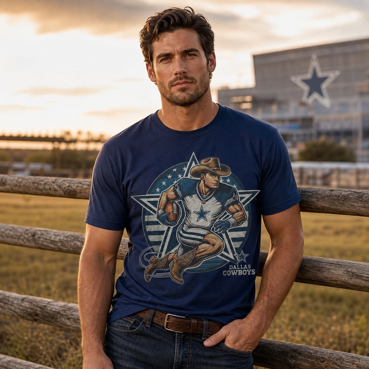 Dallas Cowboys Exclusive Retro Football Circle Artwork Shirt