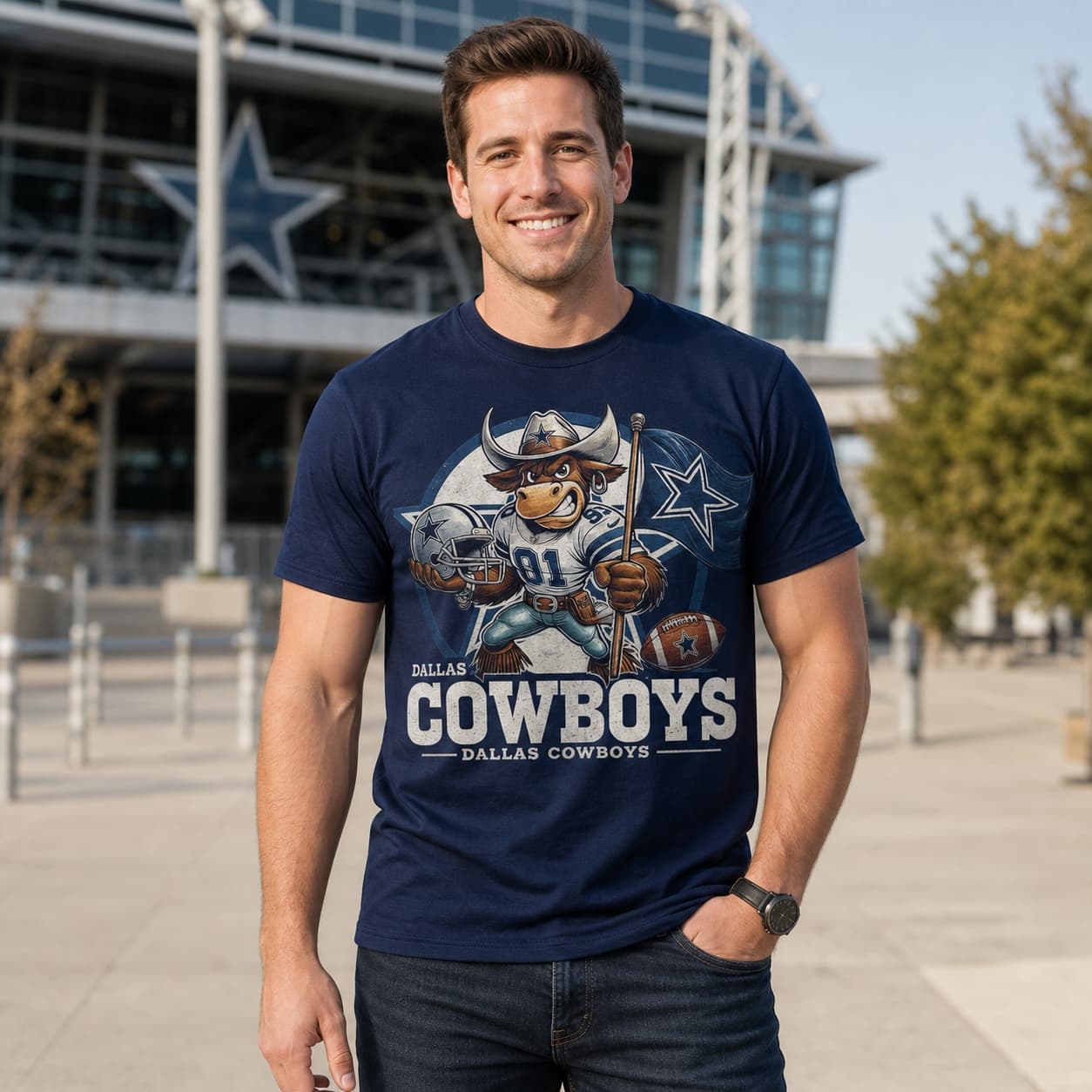 Dallas Cowboys Exclusive Retro Football Flag Artwork Shirt