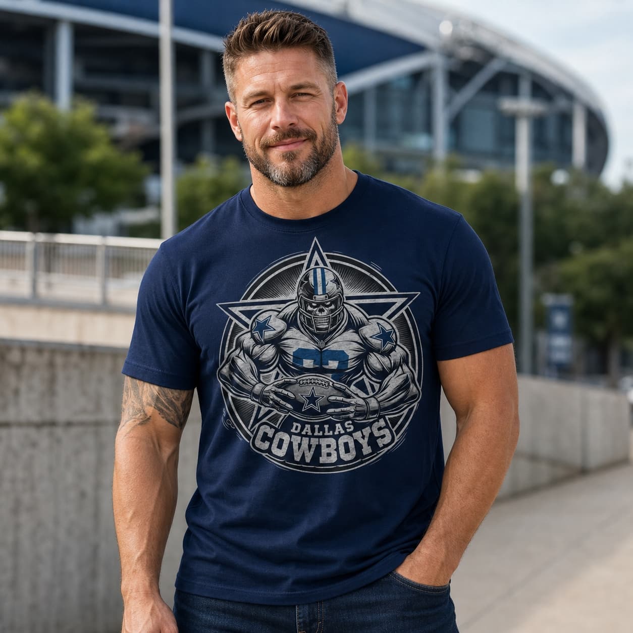 Dallas Cowboys Exclusive Retro Football Intimidating Artwork Shirt