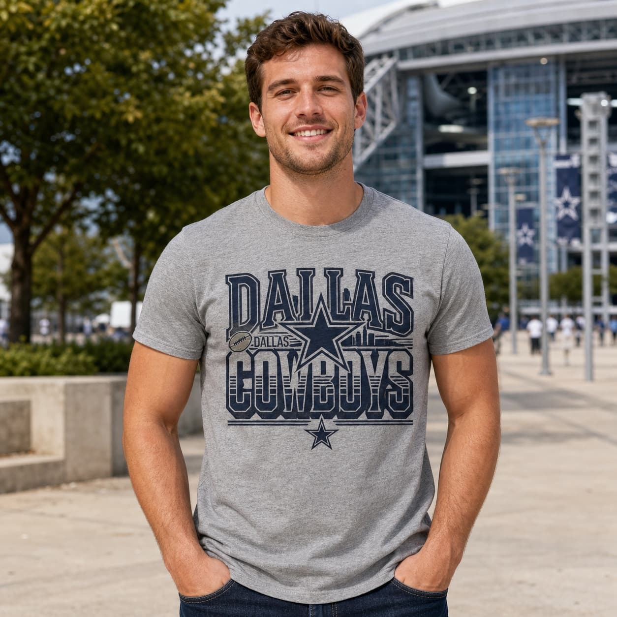 Dallas Cowboys Exclusive Retro Football Throwback Artwork Shirt