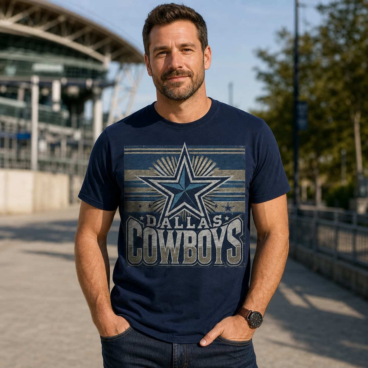 Dallas Cowboys Exclusive Retro Timeless Throwback Football Artwork Shirt