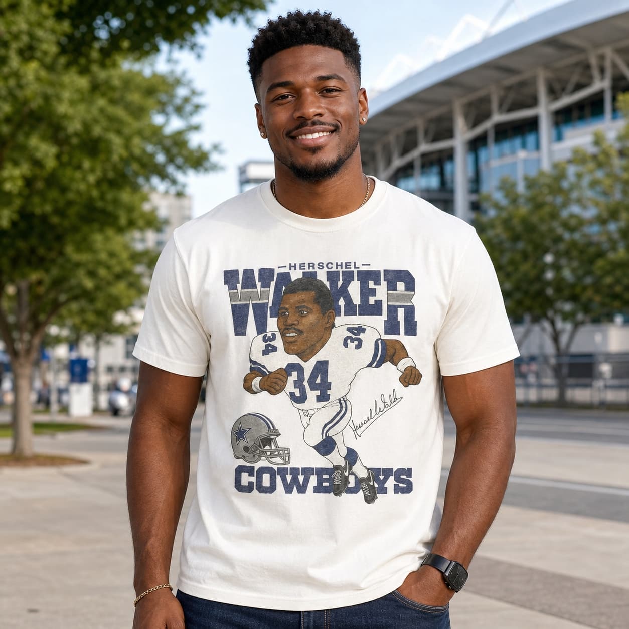 Dallas Cowboys Herschel Walker Retro Football 1988 Artwork Shirt