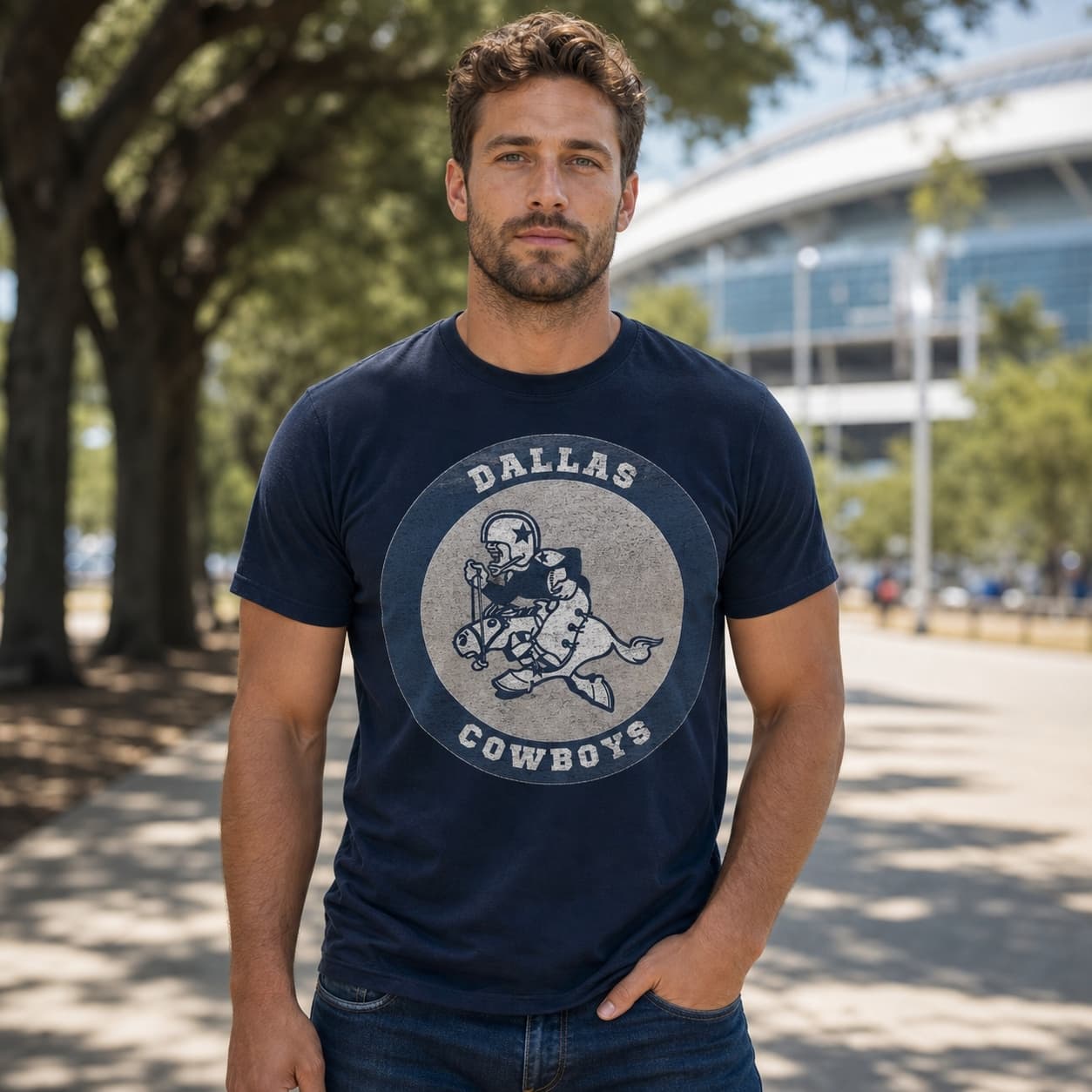 Dallas Cowboys Retro Circle Football 1960 Artwork Shirt