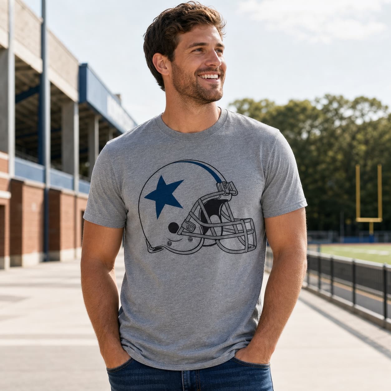 Dallas Cowboys Retro Football Helmet 1961 Artwork Shirt