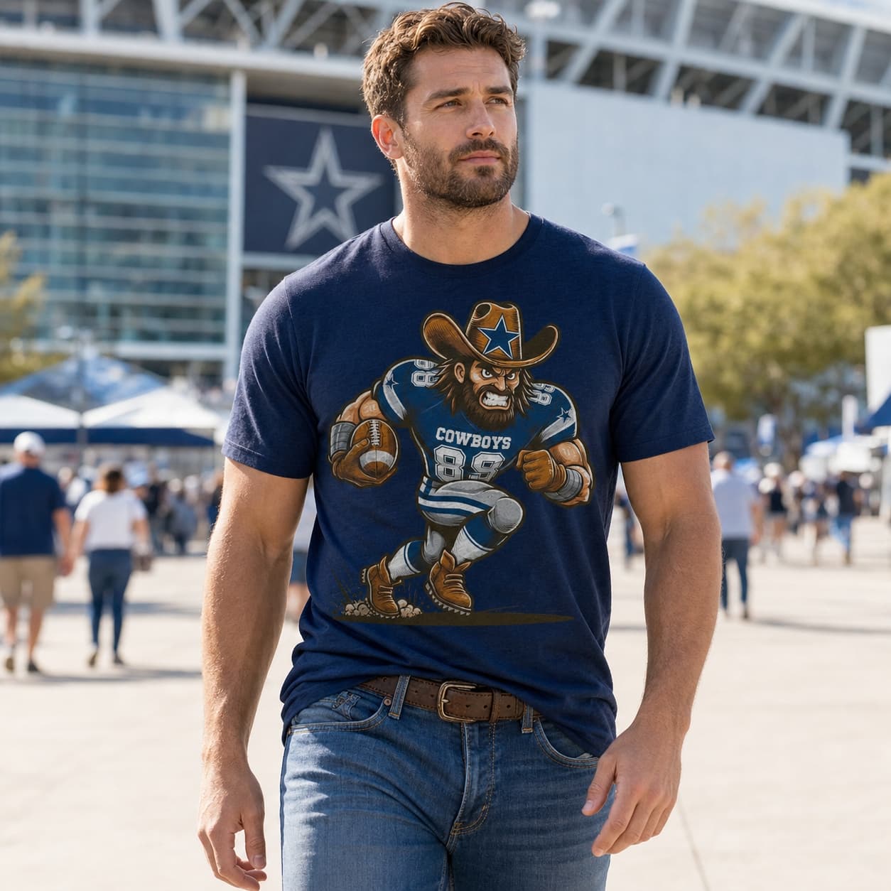 Dallas Cowboys Retro Football Mascot Artwork Shirt