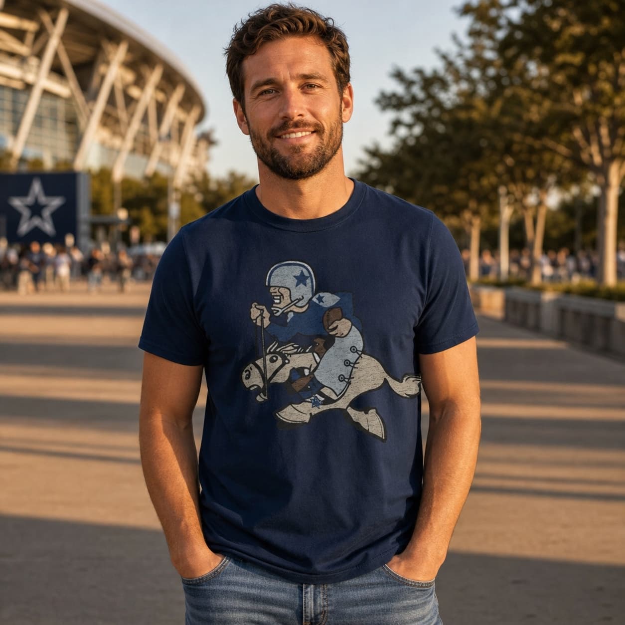 Dallas Cowboys Retro Rowdy Mascot Football 1960 Artwork Shirt