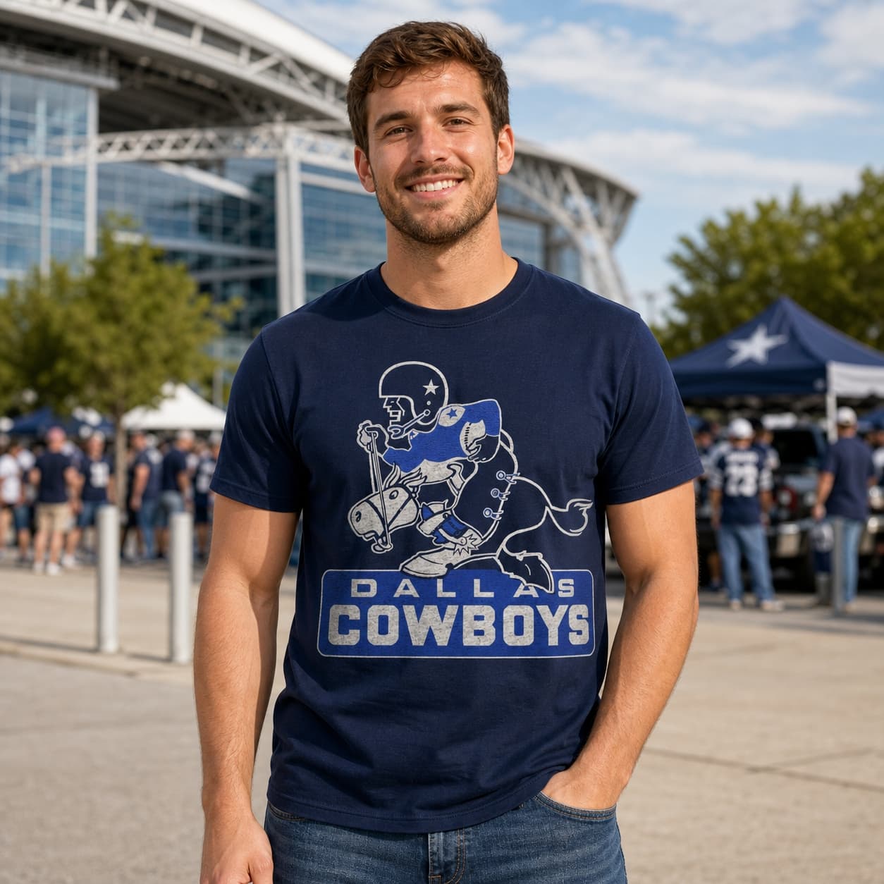 Dallas Cowboys Retro Royal Football 1960 Artwork Shirt
