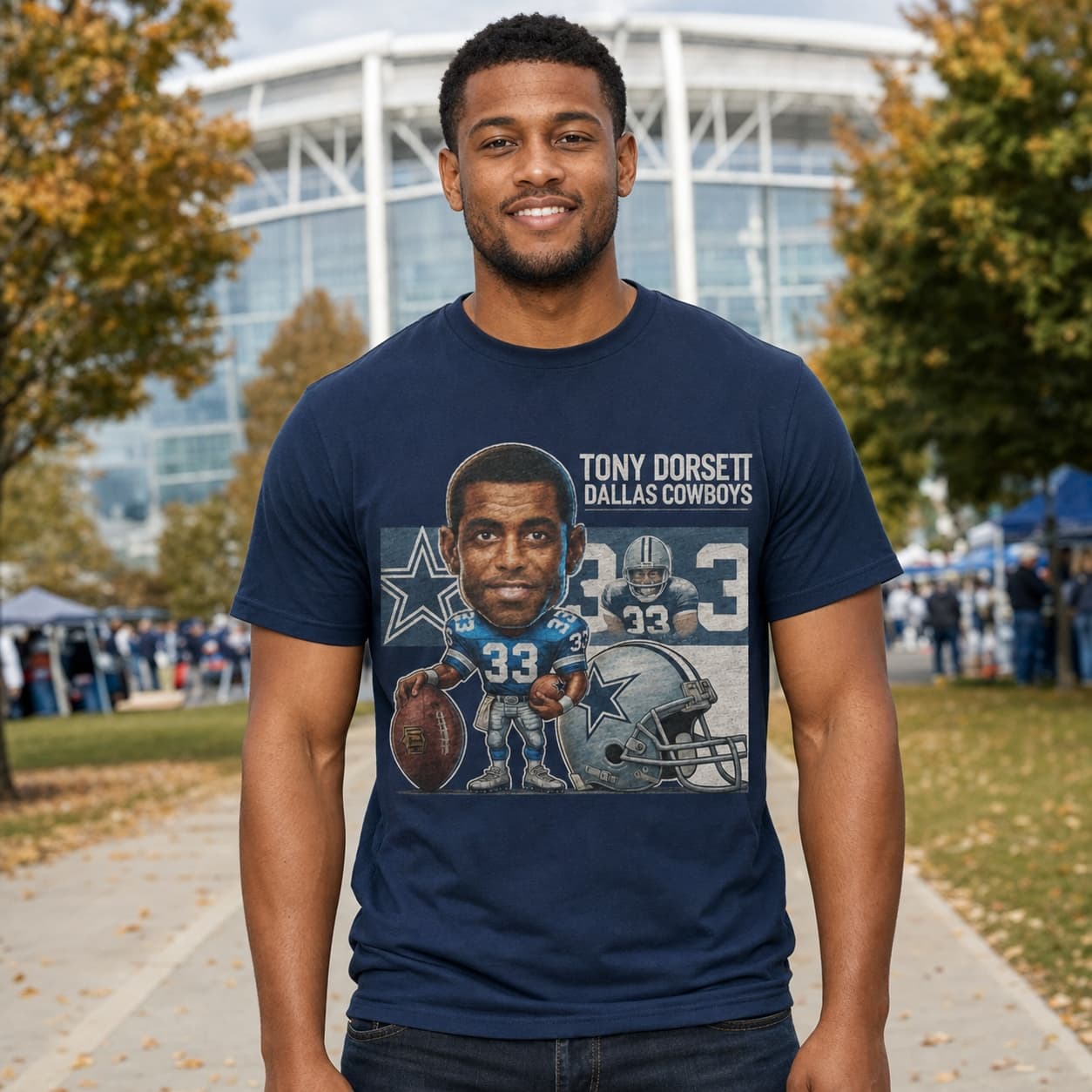 Dallas Cowboys Tony Dorsett Exclusive Retro Football 1978 Artwork Shirt