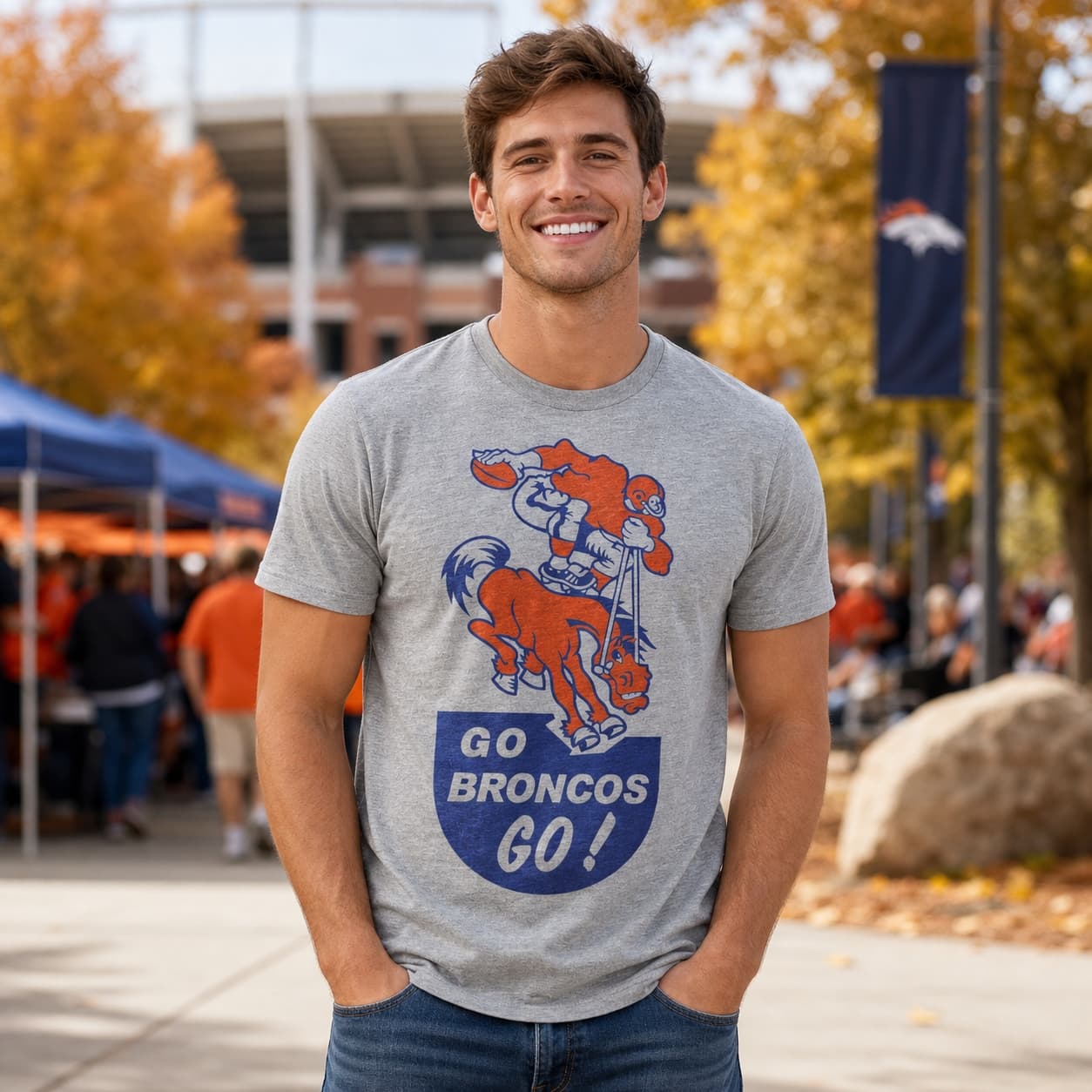 Denver Broncos Retro Football 1965 Artwork Shirt