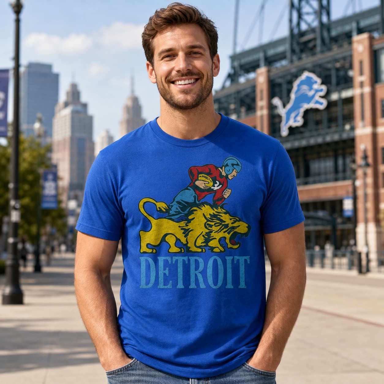 Detroit Lions Exclusive Retro Football 1929 Artwork Shirt