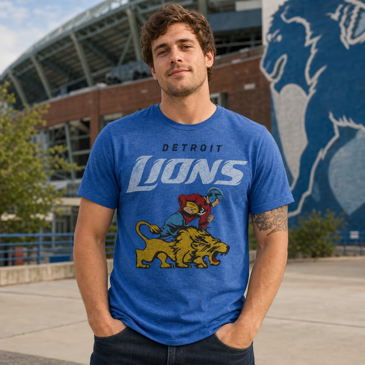 Detroit Lions Retro Football 1952 Artwork Shirt