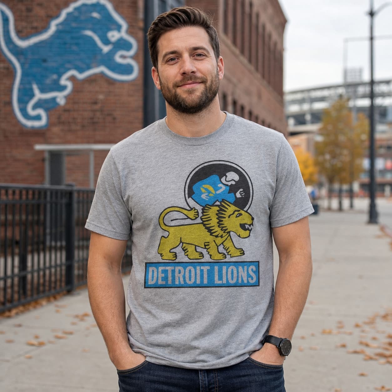 Detroit Lions Retro Football 1955 Artwork Shirt