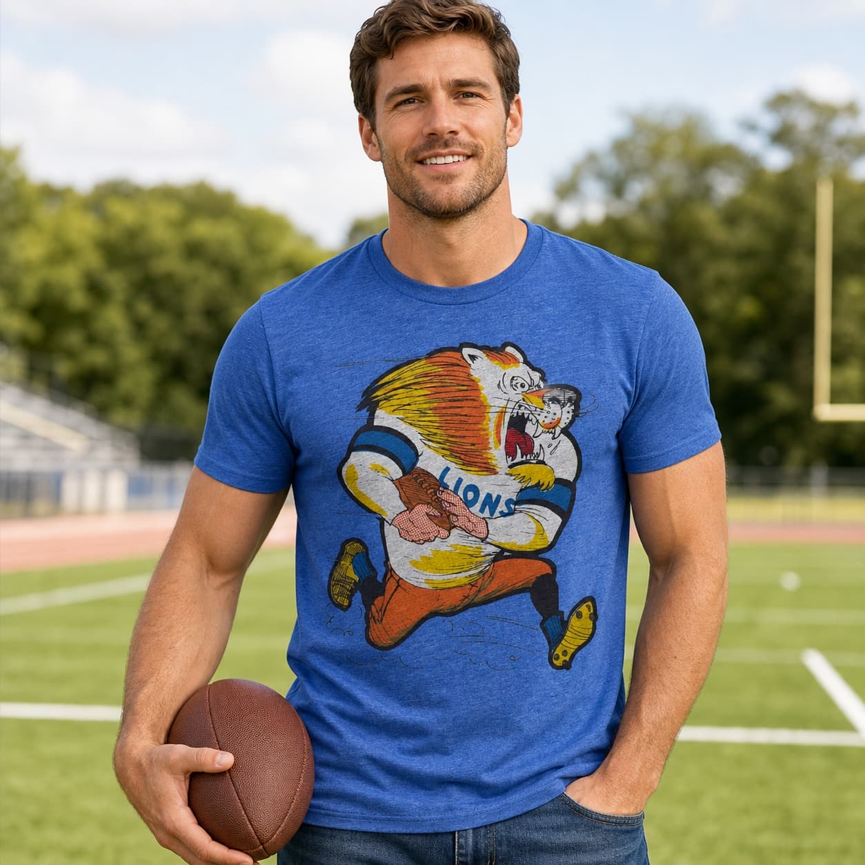 Detroit Lions Retro Football 1969 Artwork Shirt