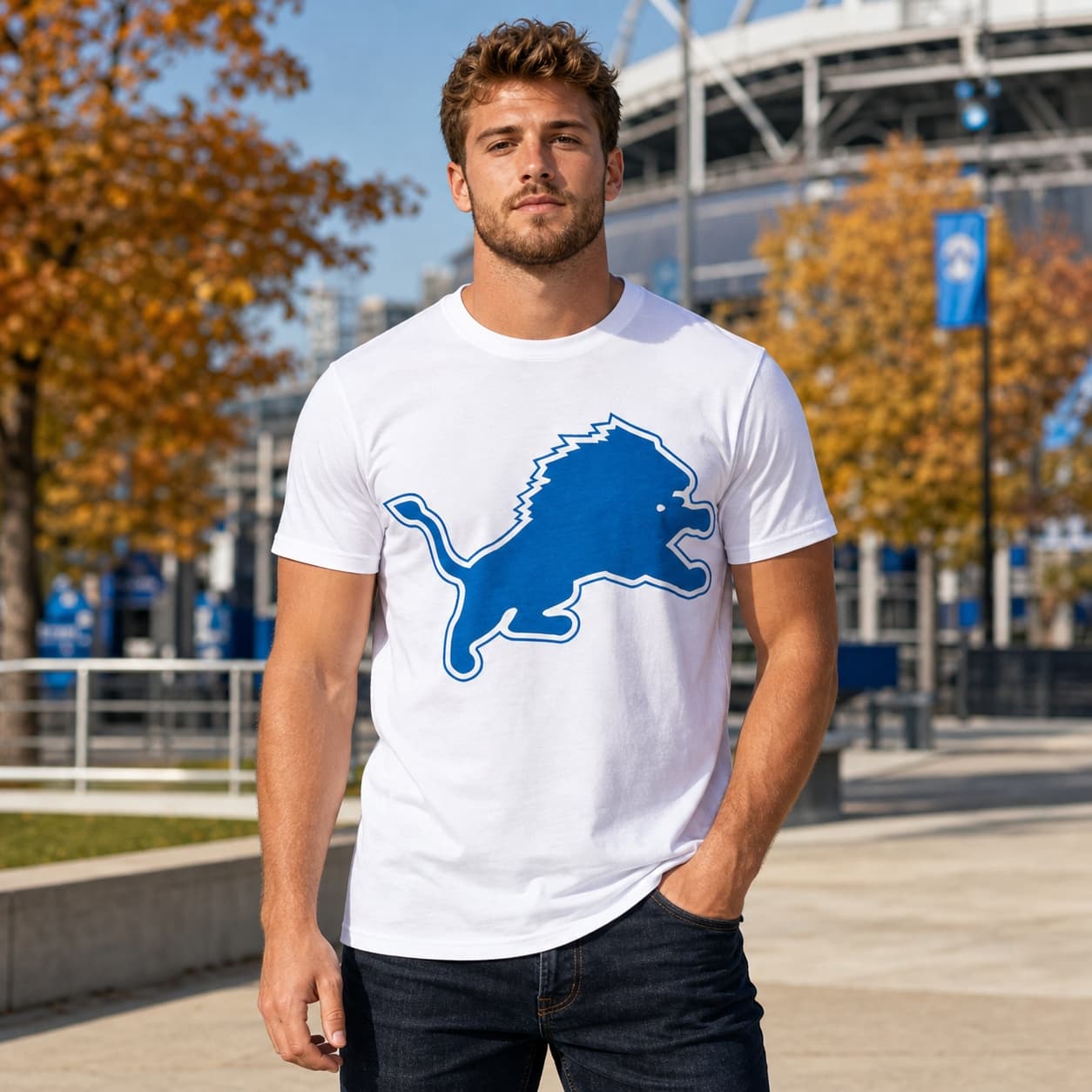 Detroit Lions Retro Football 1970 Artwork Shirt