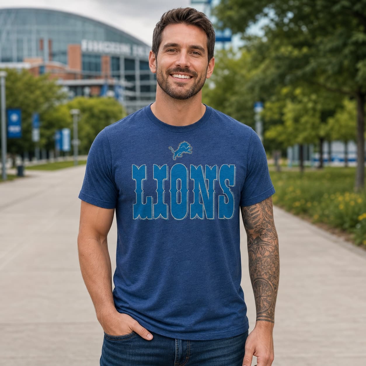 Detroit Lions Retro Football 1979 Artwork Shirt
