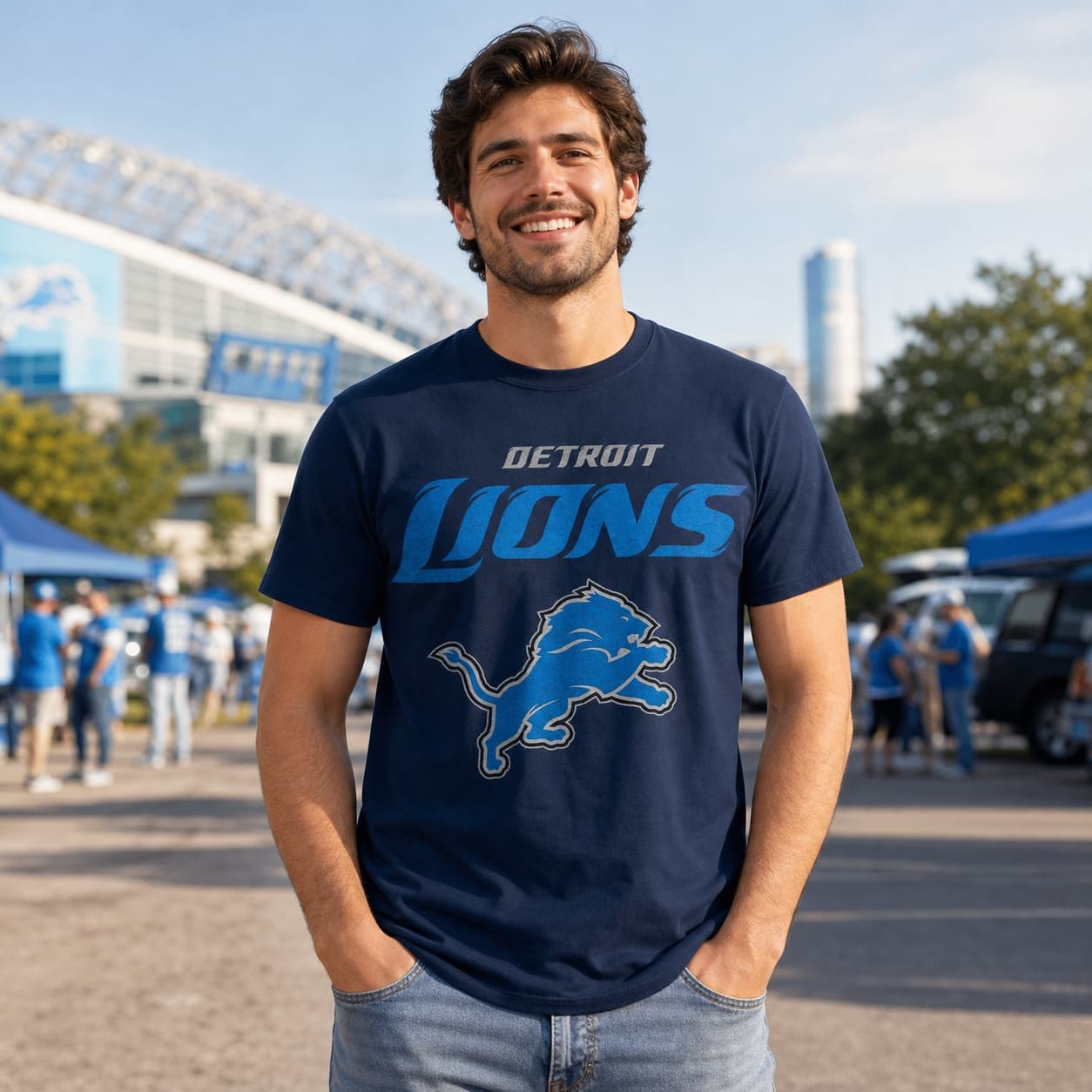 Detroit Lions Retro Football 1995 Artwork Shirt