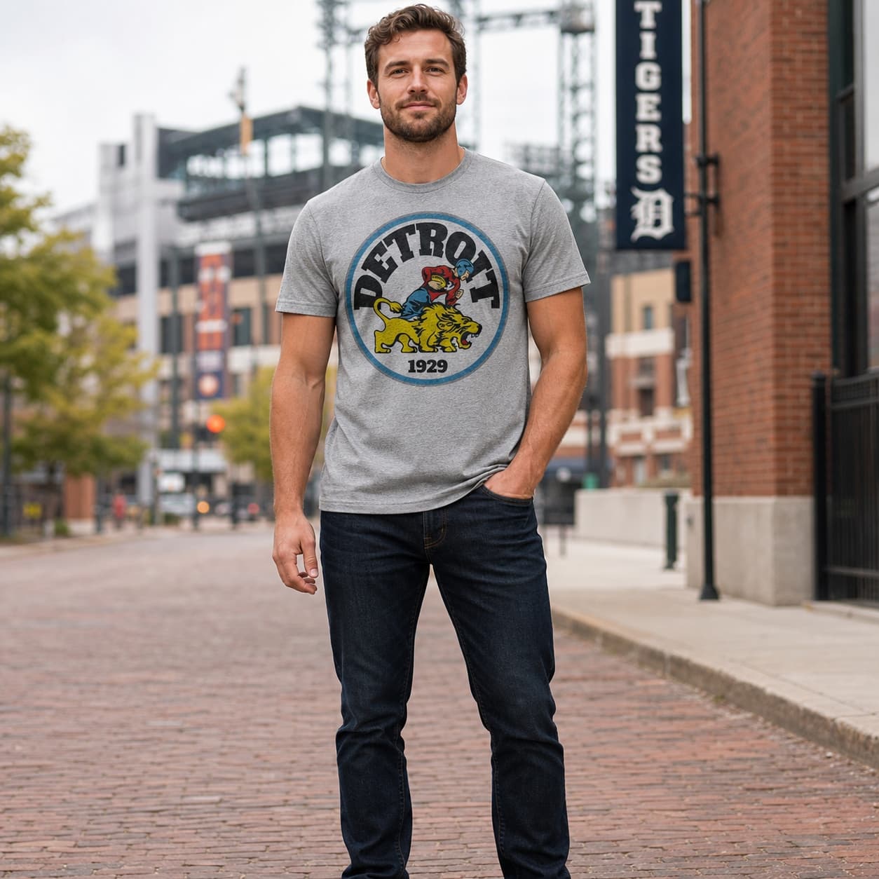 Detroit Lions Retro Throwback Football 1929 Artwork Shirt