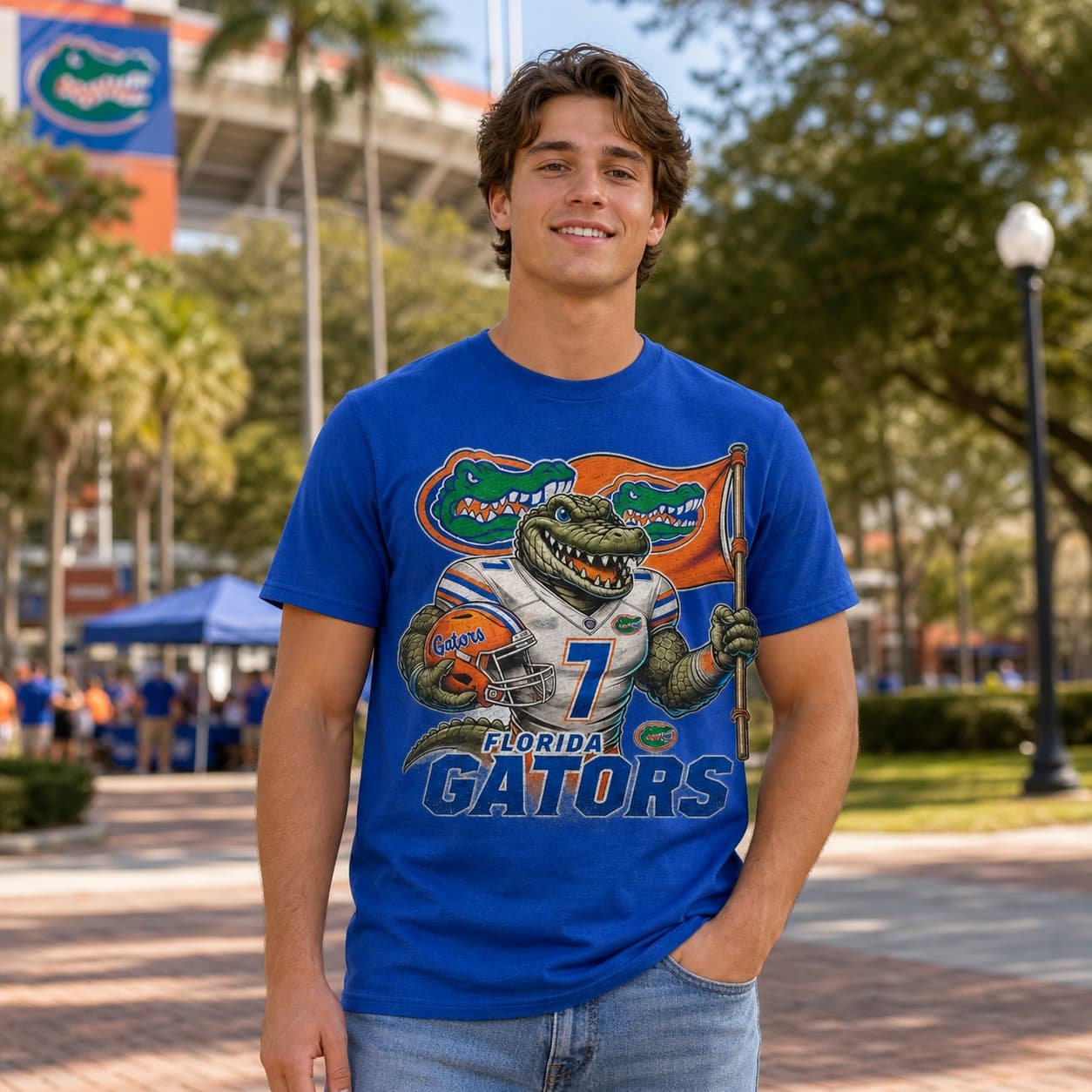 Florida Gators Exclusive Retro Football Flag Artwork Shirt