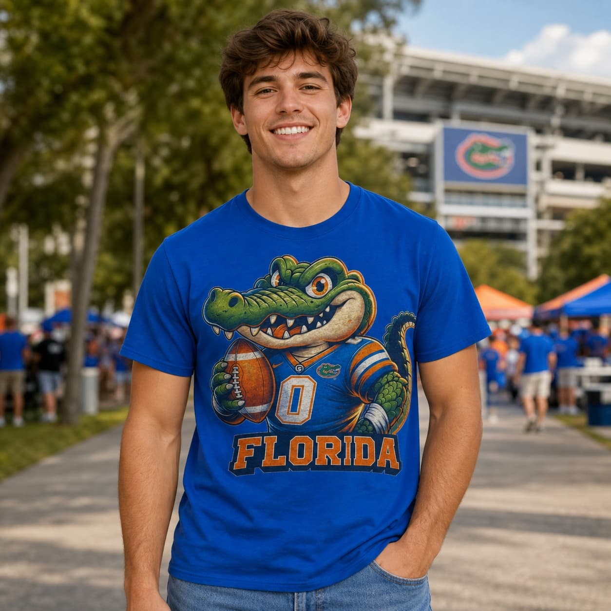 Florida Gators Exclusive Retro Football Mascot Artwork Shirt