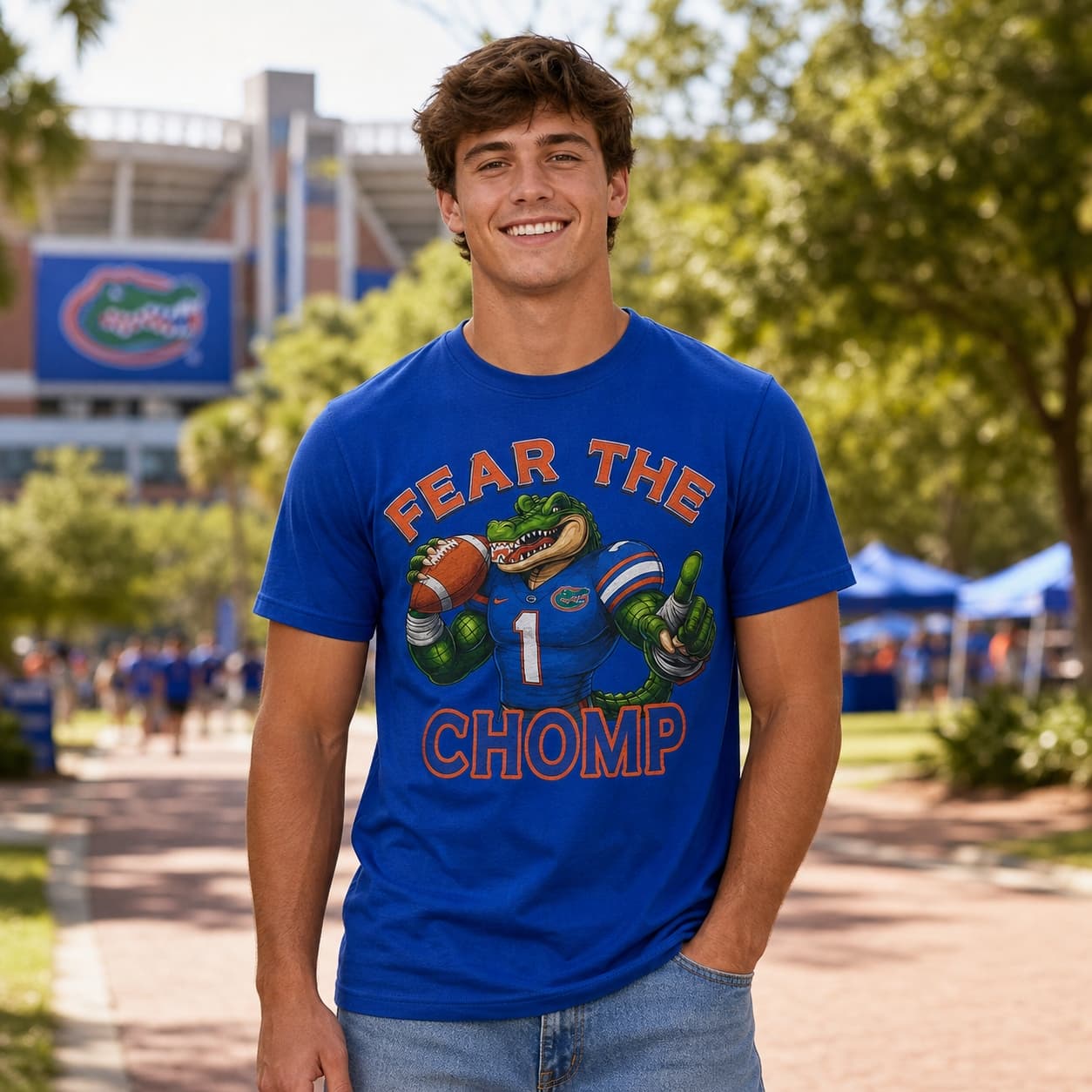 Florida Gators Fear The Chomp Retro Football T-Shirt
