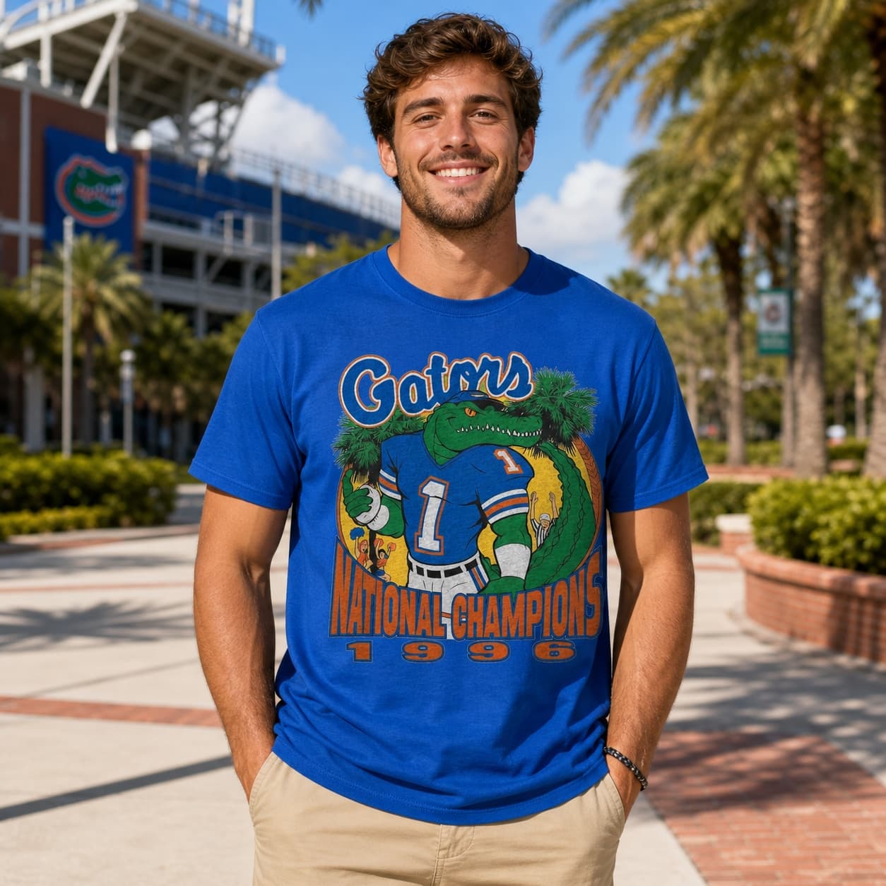 Florida Gators National Champs Retro Football 1996 Artwork Shirt
