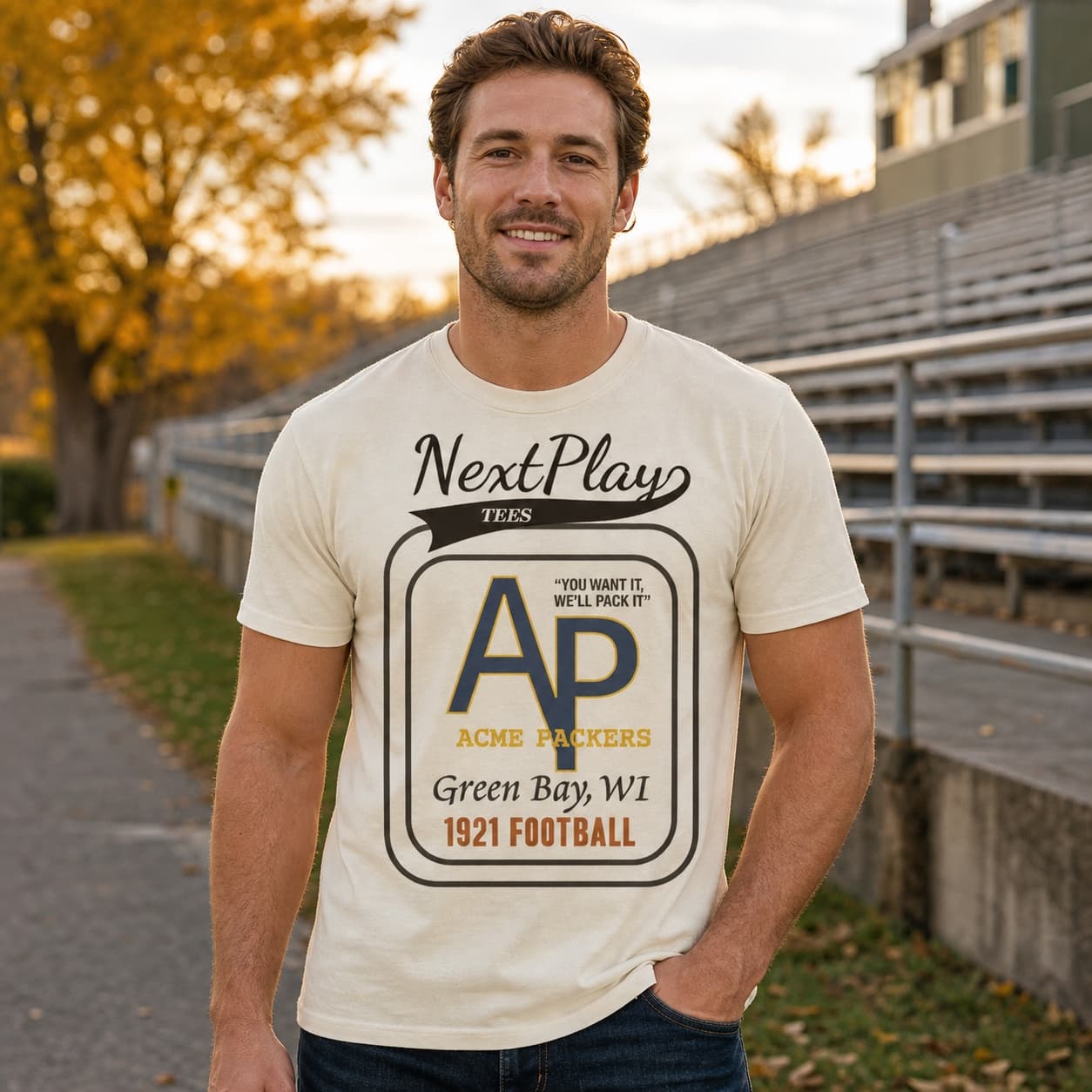 Green Bay Packers Acme Retro Football 1921 Artwork Shirt