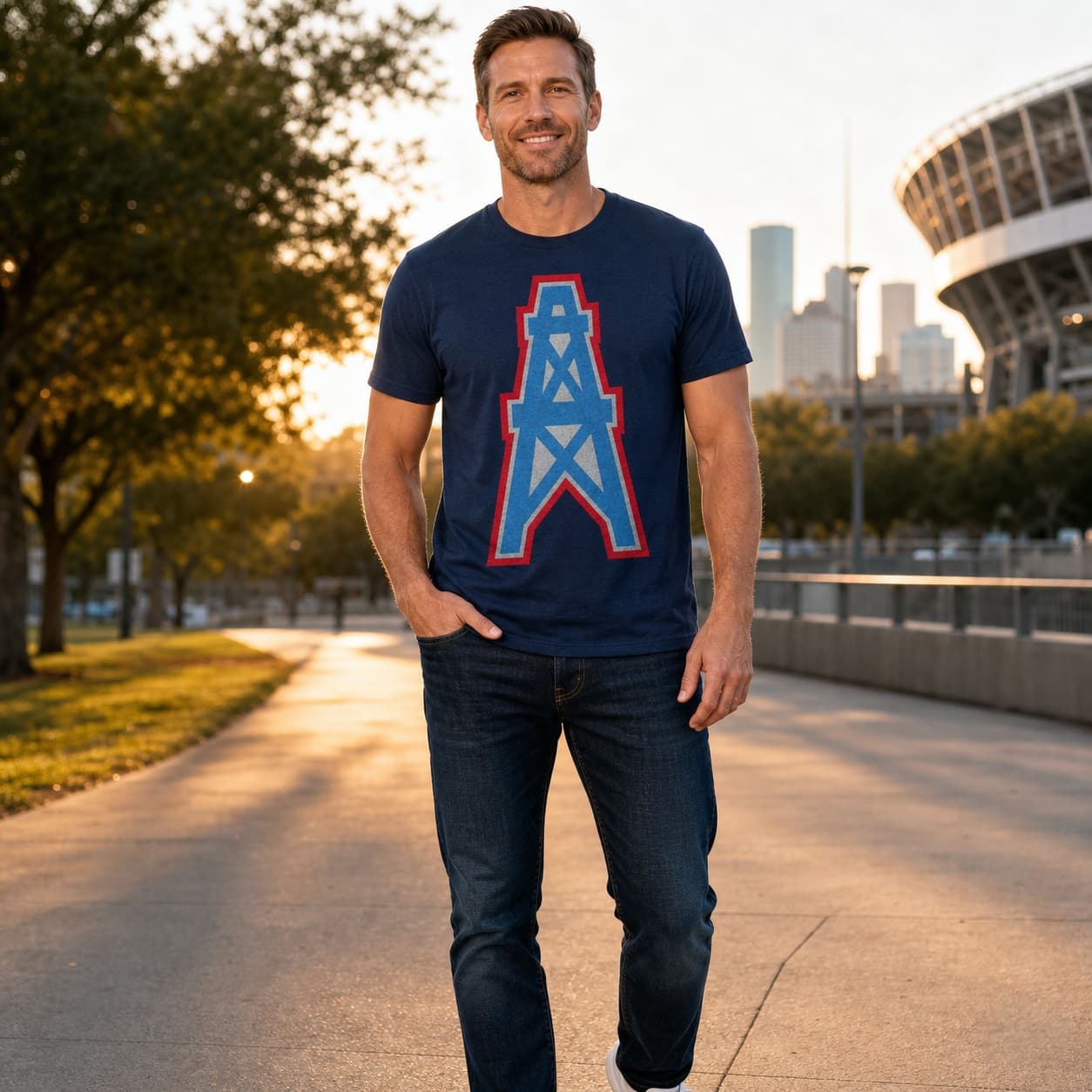 Houston Oilers NFL Vintage Football 1980 Artwork Shirt