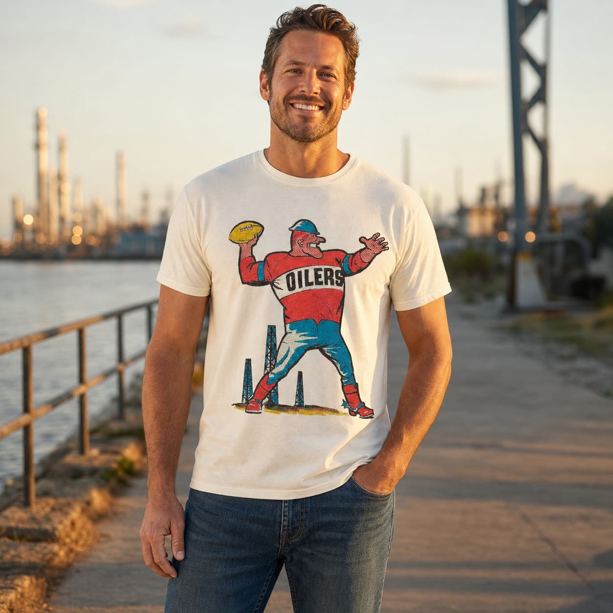 Houston Oilers Retro Football 1969 Artwork Shirt
