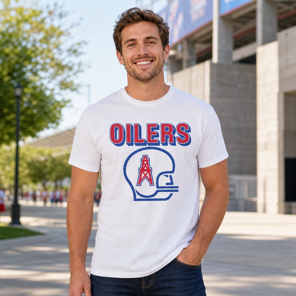 Houston Oilers Retro Football 1972 Artwork Shirt