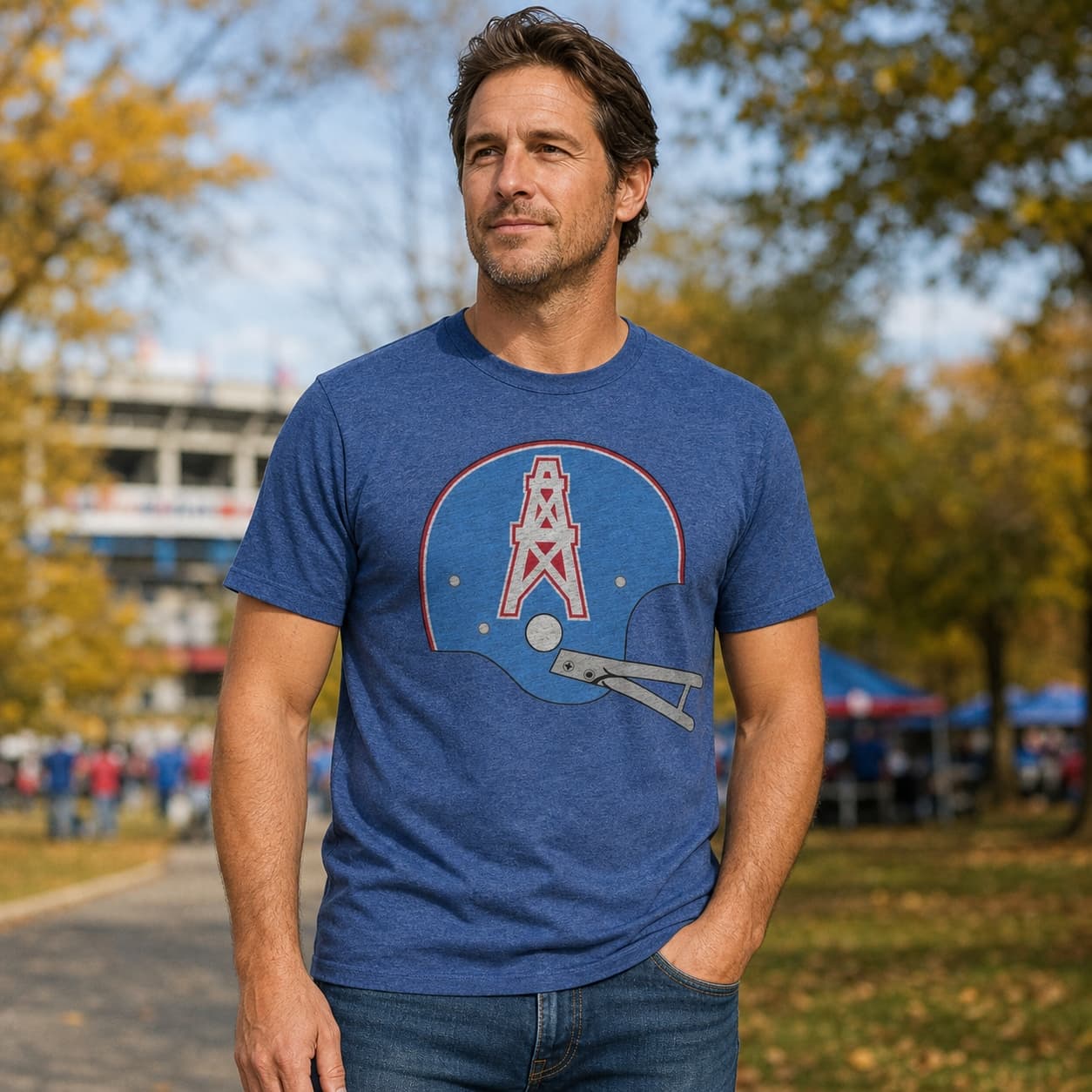 Houston Oilers Retro Football 1973 Artwork Shirt