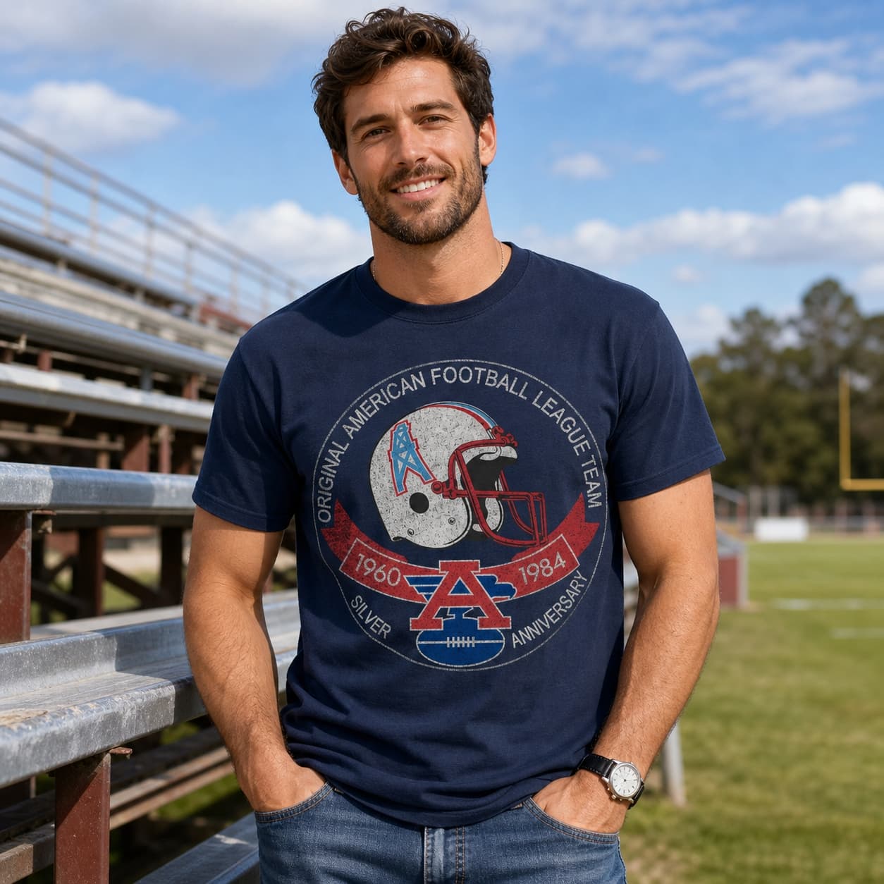 Houston Oilers Retro Football 1984 Artwork Shirt