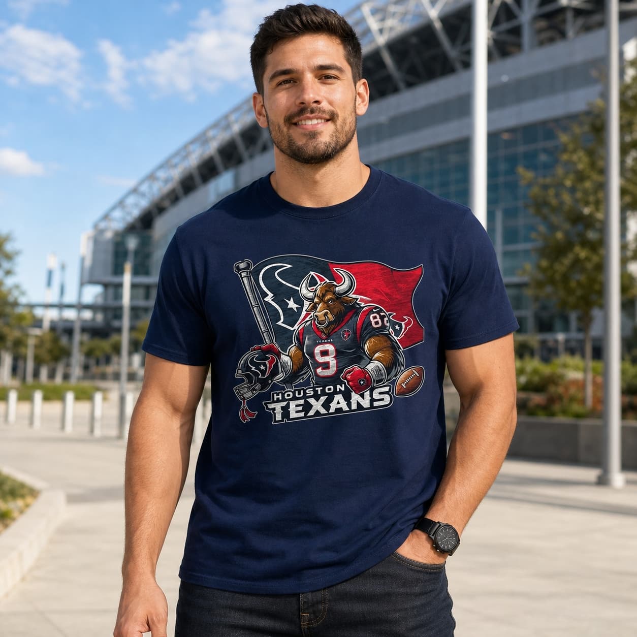 Houston Texans Exclusive Retro Football Flag Artwork Shirt