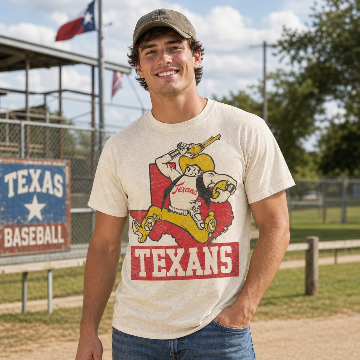 Houston Texans Retro Football 1957 Artwork Shirt