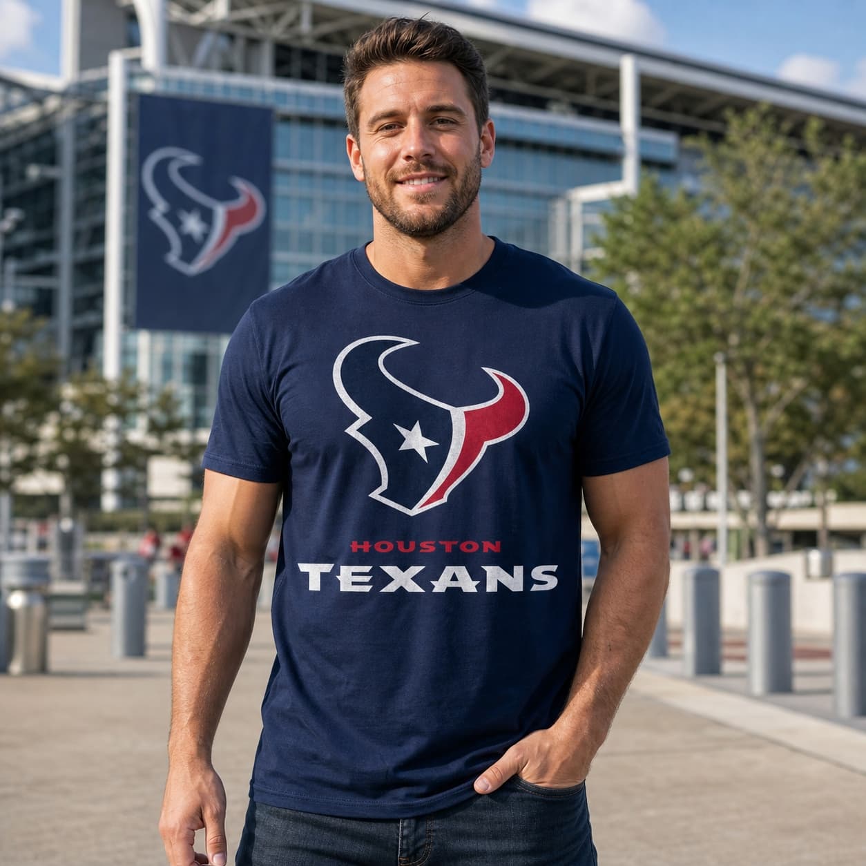 Houston Texans Retro Football 2002 Artwork Shirt