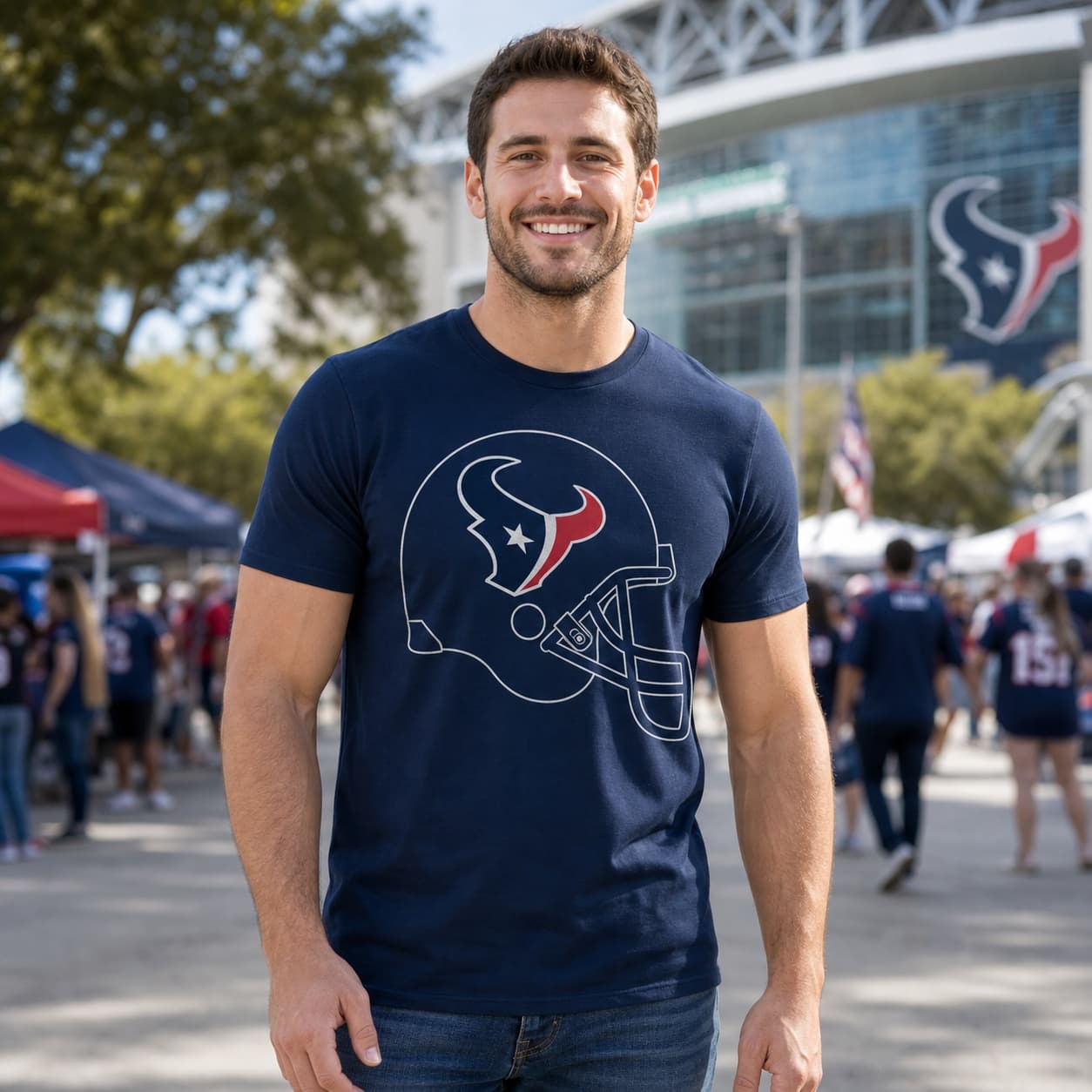 Houston Texans Retro Football Helmet 2002 Artwork Shirt