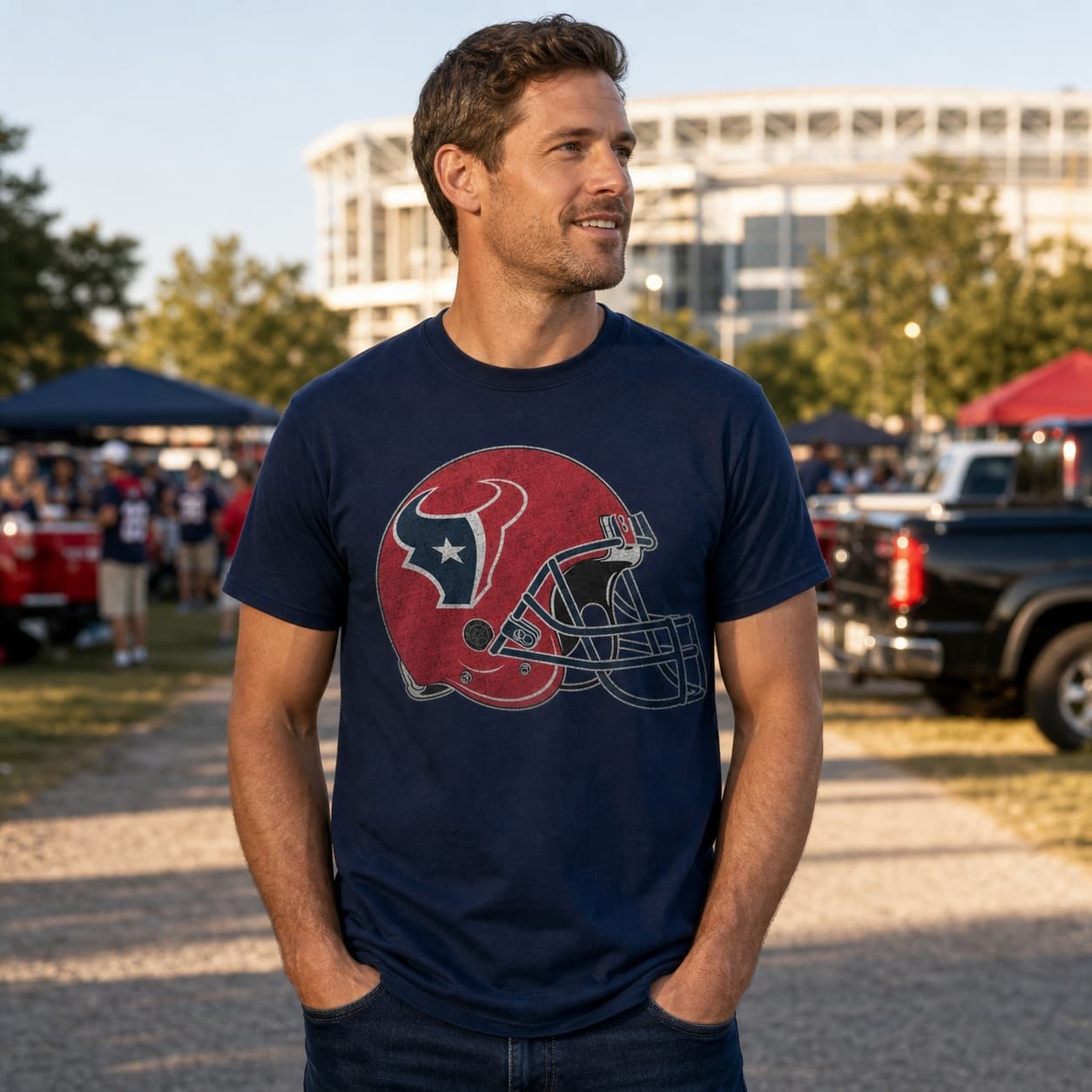 Houston Texans Retro Red Football Helmet 2002 Artwork Shirt