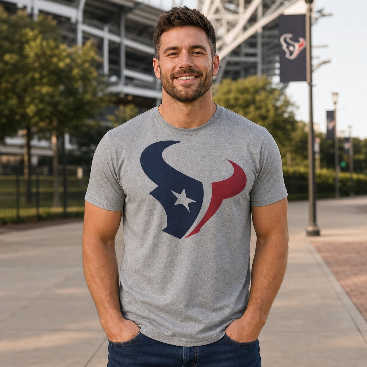 Houston Texans Retro Throwback Football 2002 Artwork Shirt