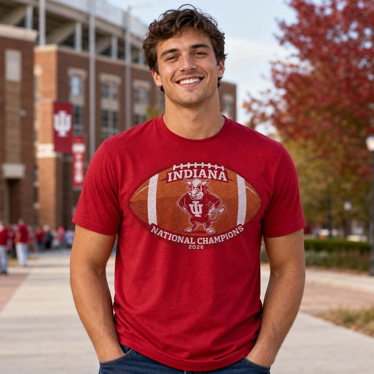 Indiana Hoosiers 2026 National Championship Football T-Shirt