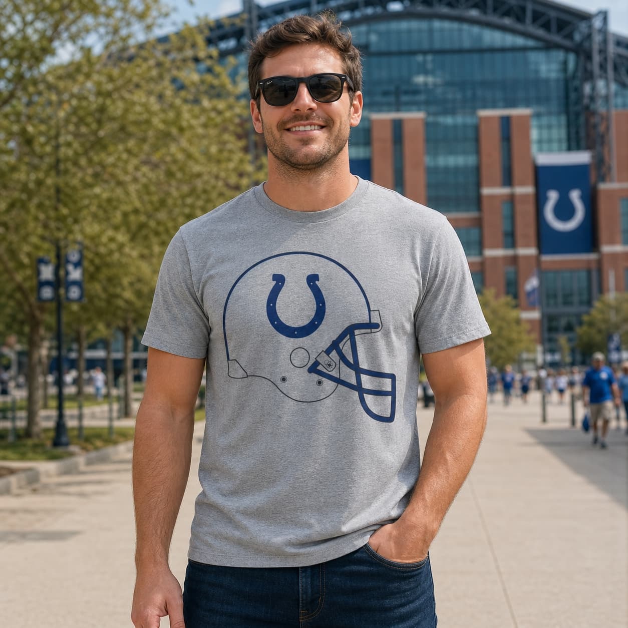 Indianapolis Colts Retro Football Helmet 1978 Artwork Shirt