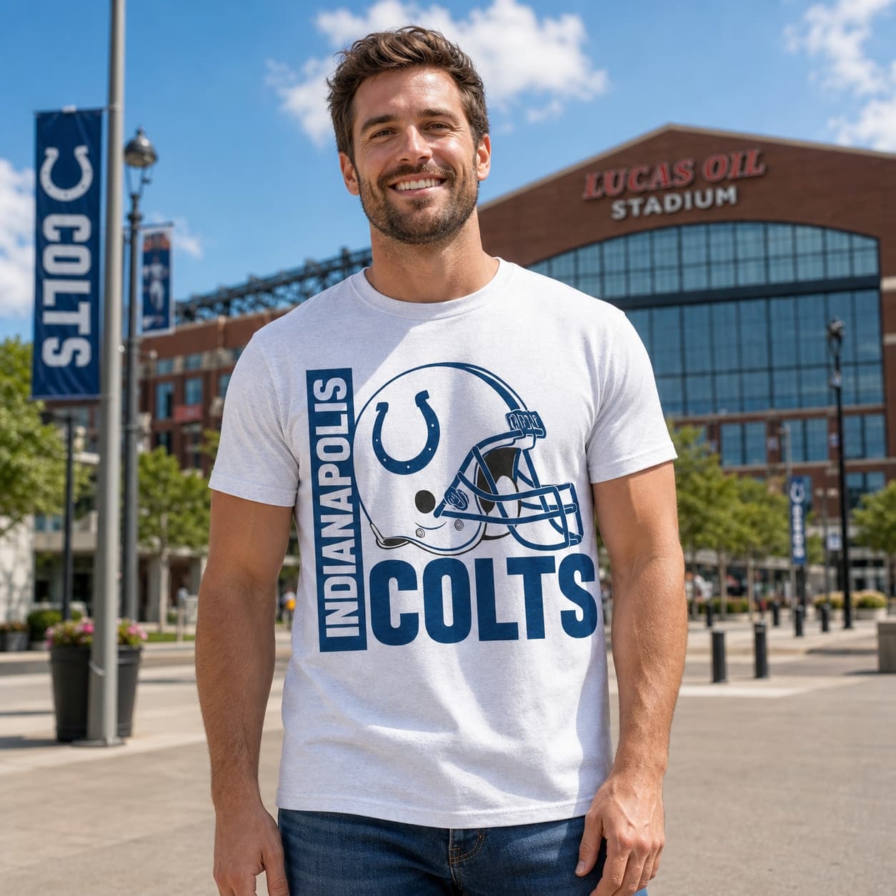 Indianapolis Colts Retro Rivals Football Helmet Artwork Shirt