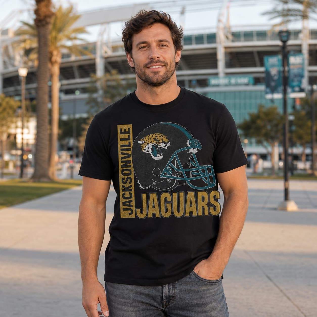 Jacksonville Jaguars Retro Rivals Football Helmet Artwork Shirt