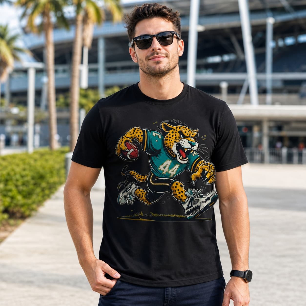 Jacksonville Jaguars Vintage Retro Football Mascot Artwork Shirt