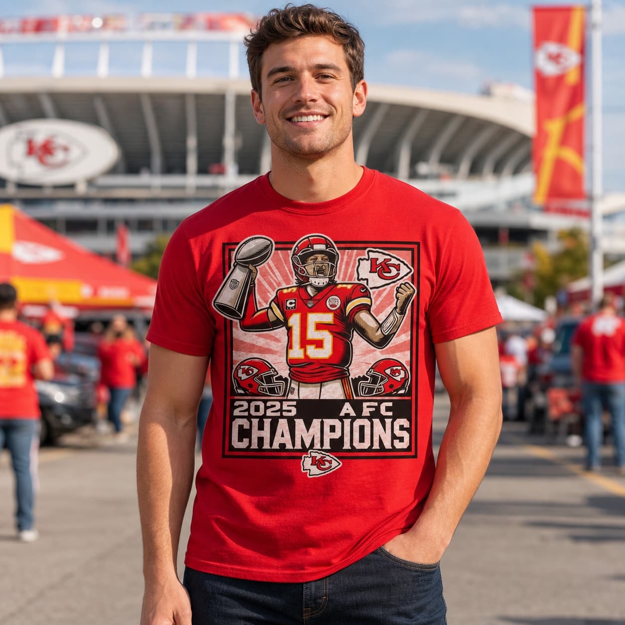 Kansas City Chiefs Conference Champs Patrick Mahomes Exclusive Retro Football Artwork Shirt