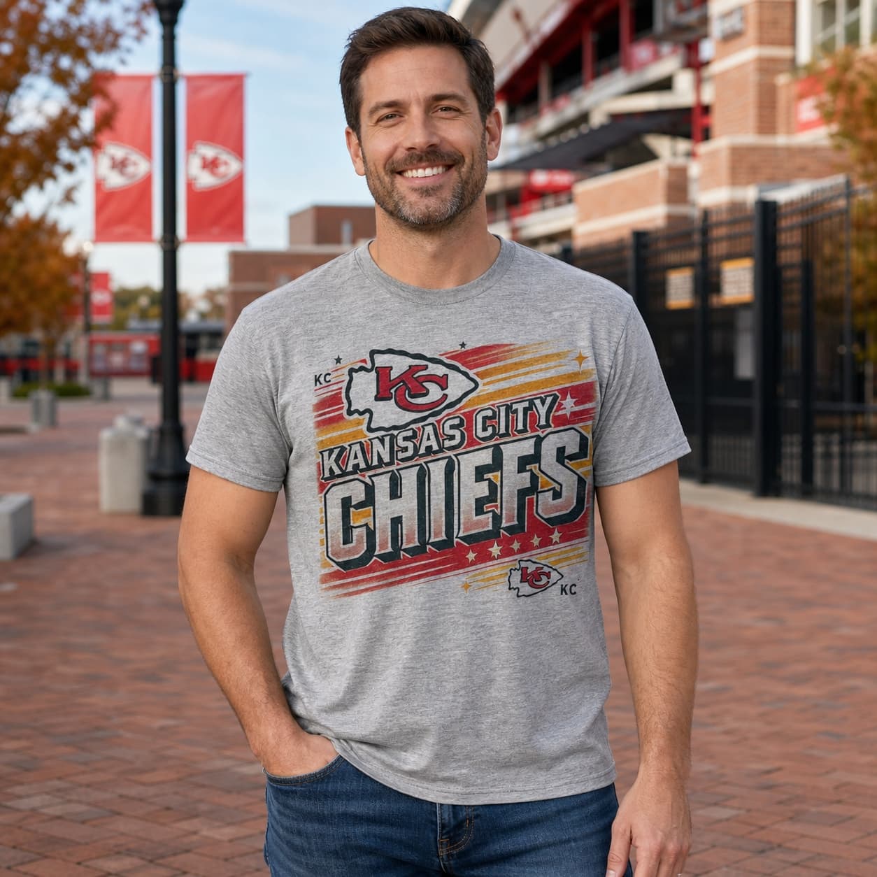 Kansas City Chiefs Exclusive Retro Classic Throwback Football Artwork Shirt