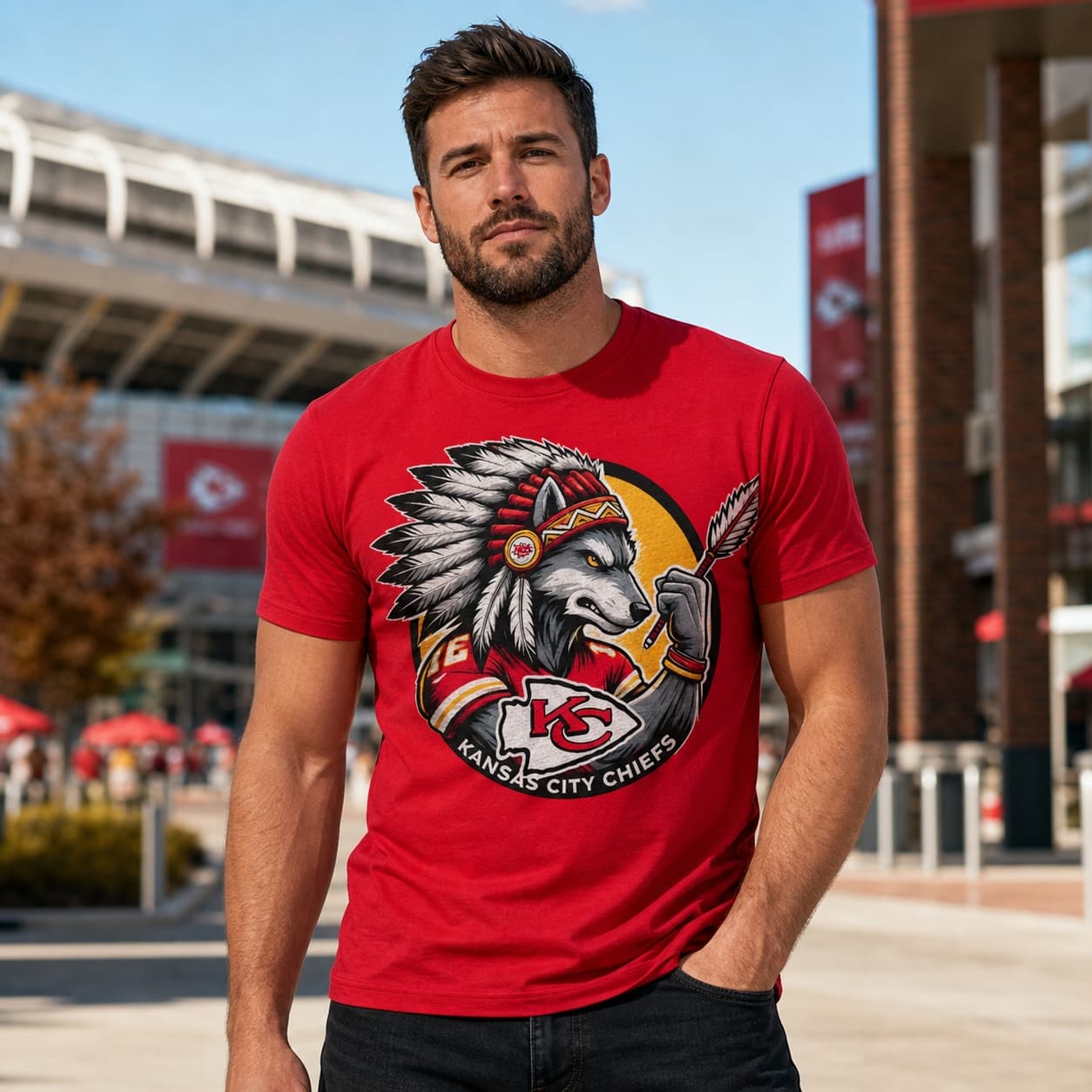 Kansas City Chiefs Exclusive Retro Football Circle Artwork Shirt