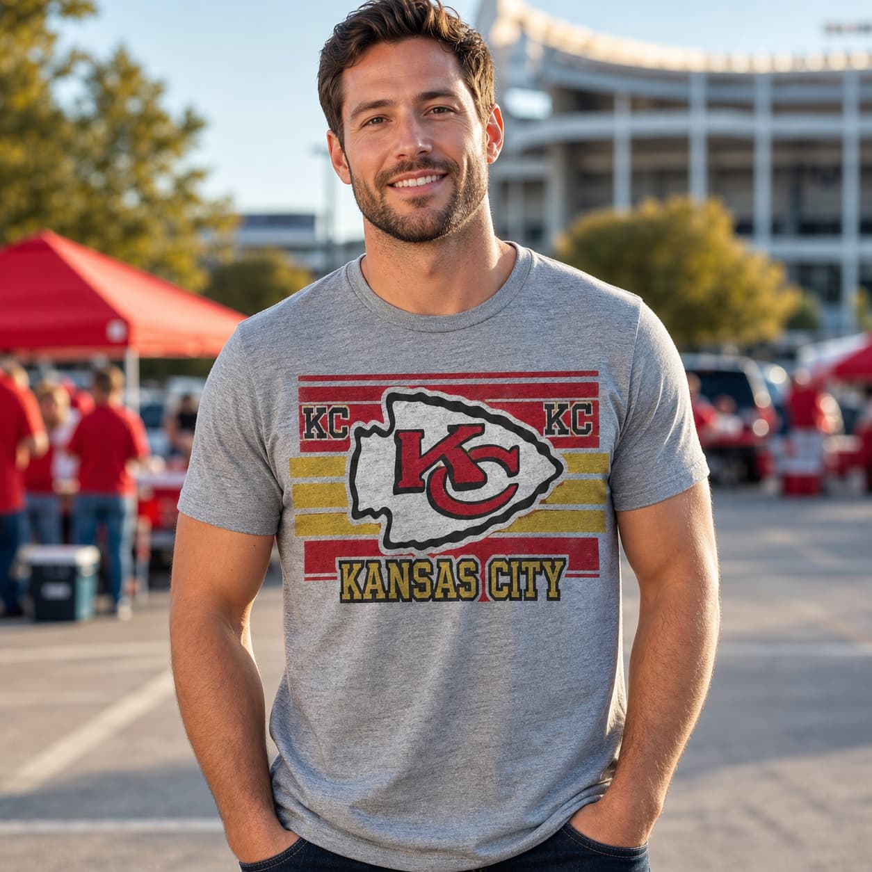 Kansas City Chiefs Exclusive Retro Timeless Throwback Football Artwork Shirt