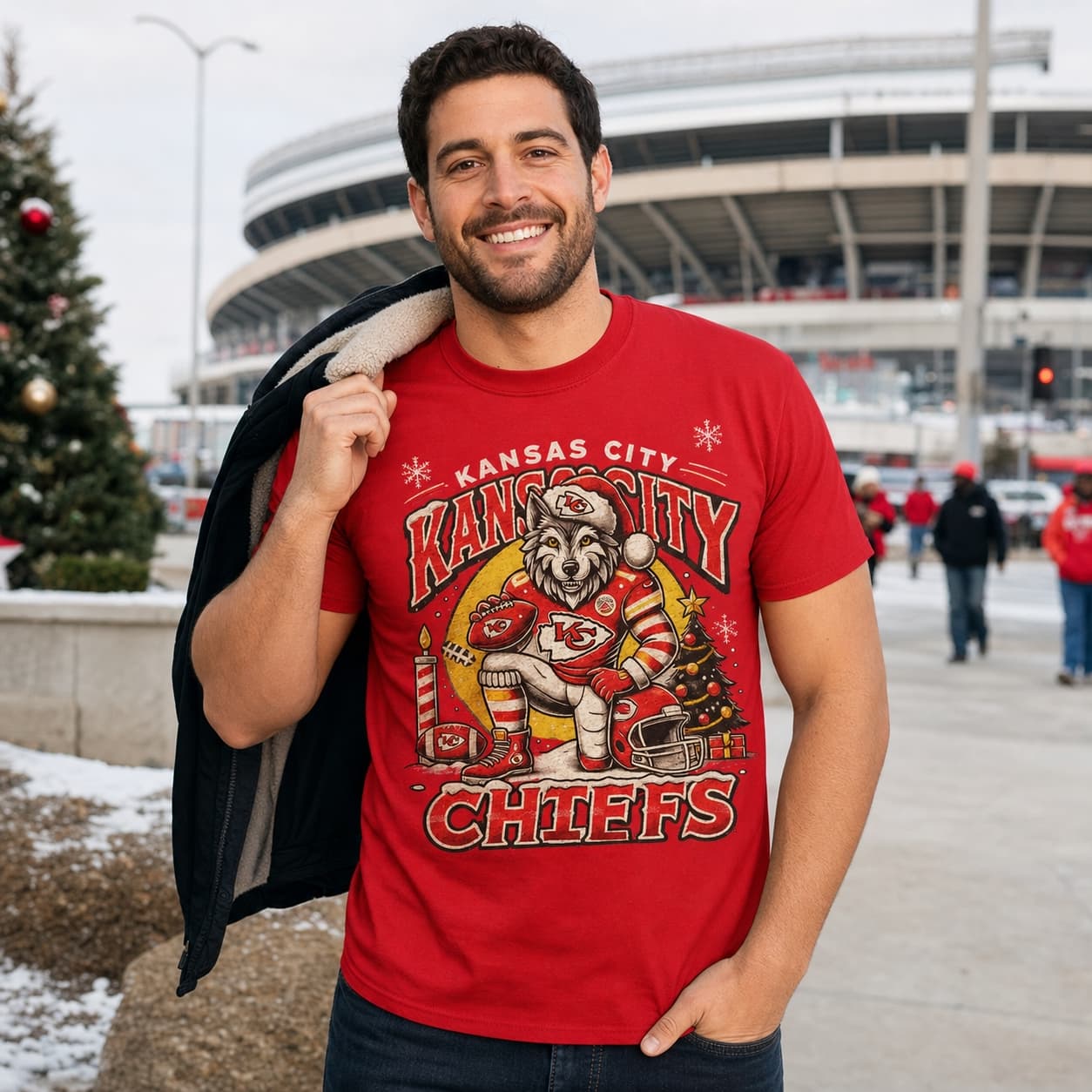 Kansas City Chiefs Holiday Exclusive Retro Football Artwork Shirt